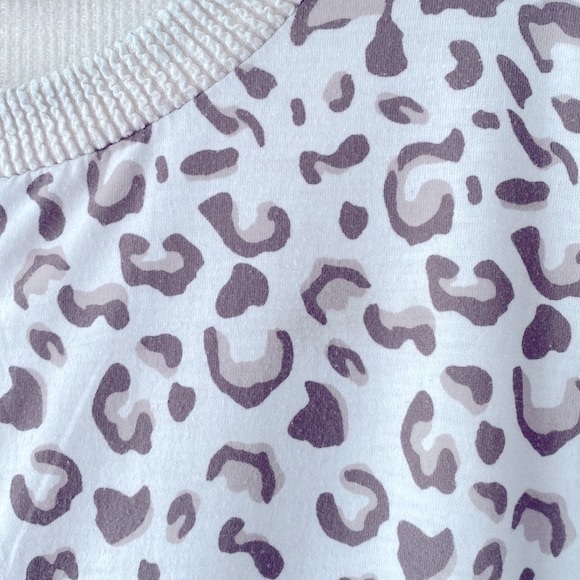 SOLD!!! Jane Boutique Leopard Patchwork Ribbed Top - Picture 3 of 5